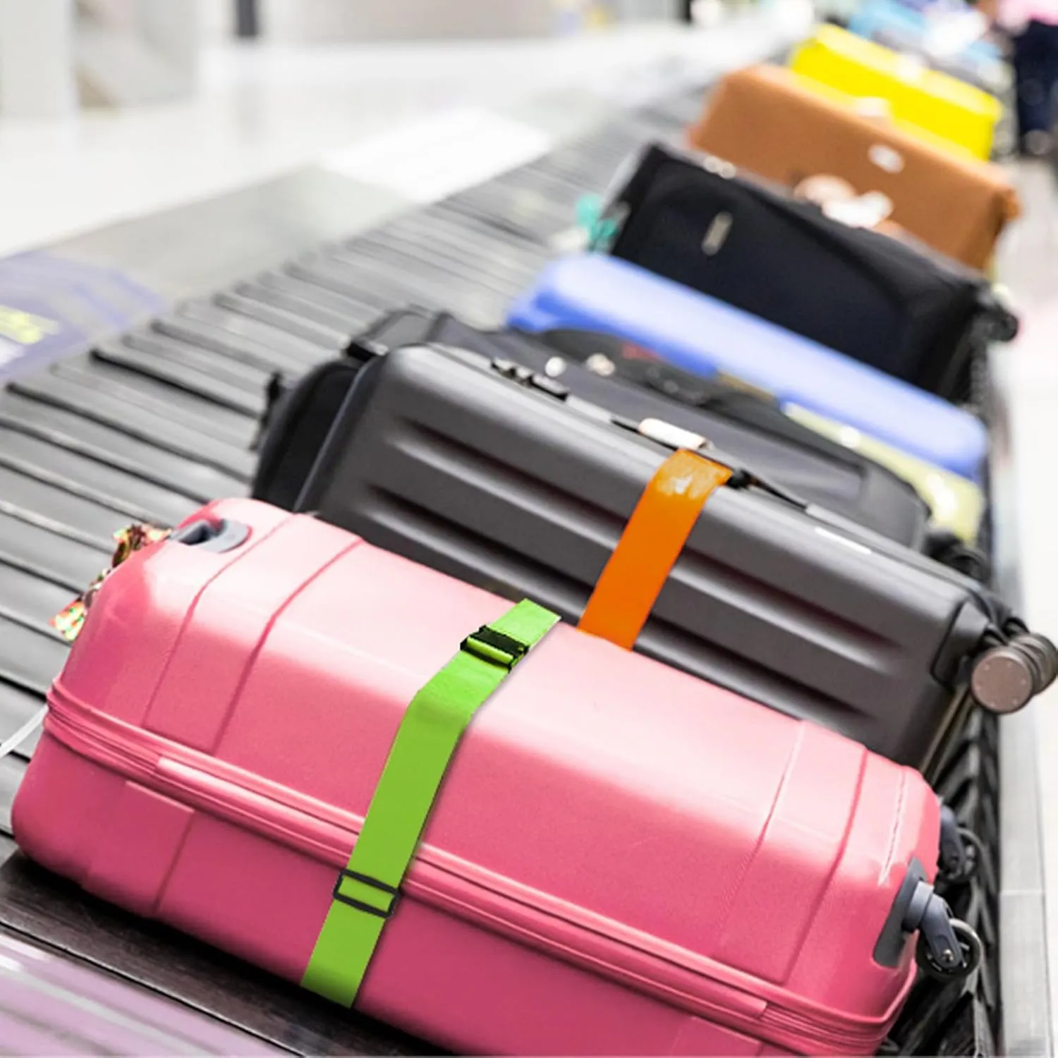 Luggage Straps for Suitcases TSA Approved, Travel Belt Suitcase Belt, Suitcase Straps TSA Approved, Luggage Belt Strap TSA Approved, Travel Straps for Luggage, Luggage Band Bag Straps 4 Pack