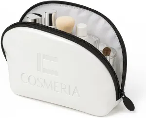 Makeup Bag Organizer & Travel Cosmetic Bag - Toiletry Bag for Women Fits Carry-On and Suitcase - Make Up Faux Patent Leather Pouch with Black Durable Zipper, Medium