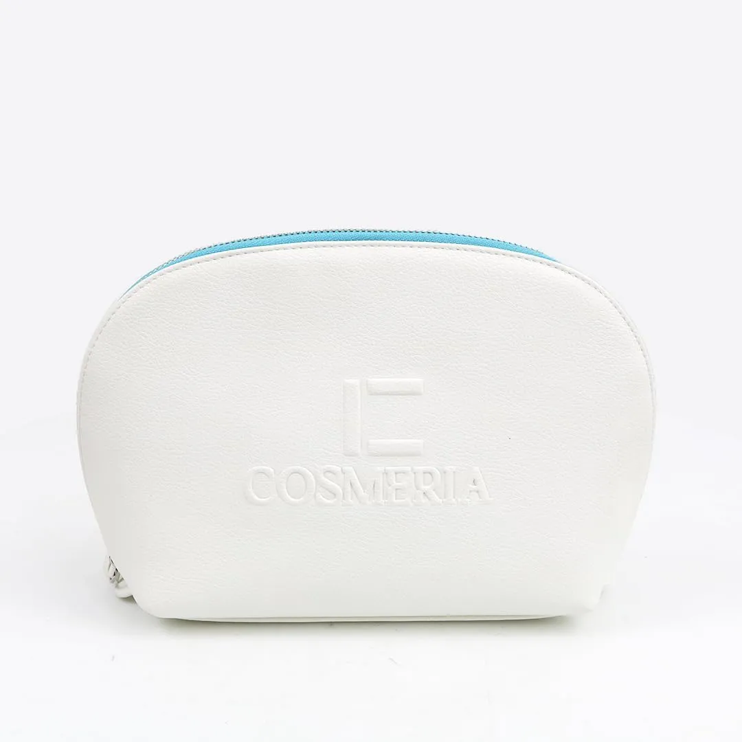 Makeup Bag Organizer & Travel Cosmetic Bag - Toiletry Bag for Women Fits Carry-On and Suitcase with Blue Zipper