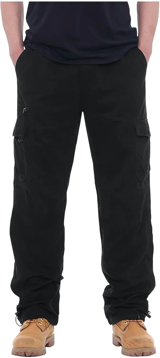 Mens Cargo Pants Slim with Pockets Hiking Pants Big and Tall Stretch Skinny Fit Baggy Sweatpants Travel Pants Workout