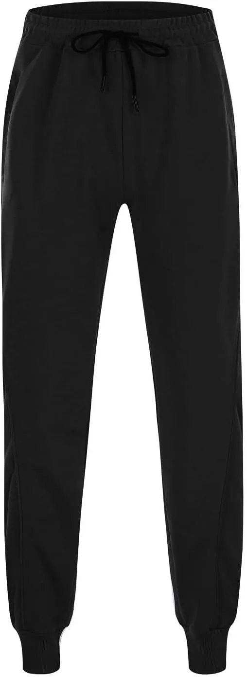 Mens Casual Pants Elastic Waist Relaxed Fit Stretch Sweatpants Big and Tall Baggy Outdoor Workout Athletic Pants with Pockets
