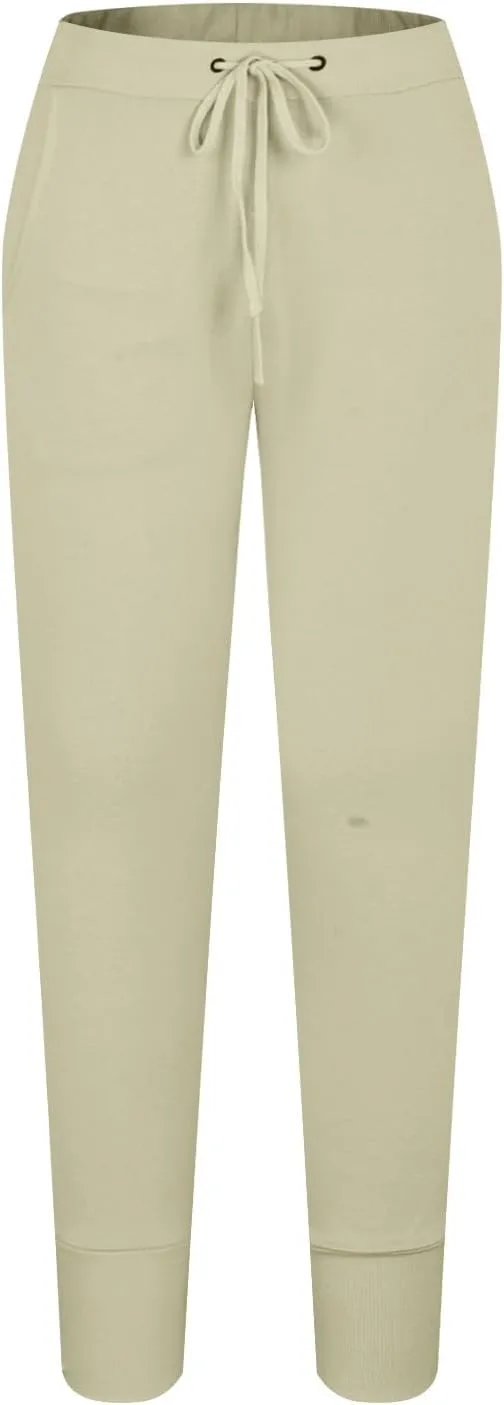 Mens Casual Pants with Pockets Chinos Pants Men Slim Fit Bound Feet Drawstring Elastic Waist Solid Color Sweatpants Trouser