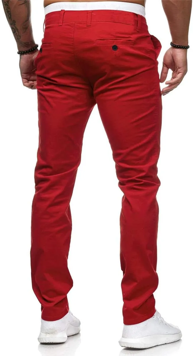 Mens Chinos Pants Flat Front Skinny Dress Pants Jogging Workout Pants for Men Running Sweatpants Hiking Pants