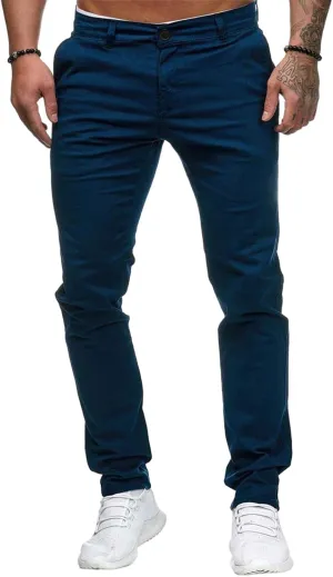 Mens Chinos Pants Flat Front Skinny Dress Pants Jogging Workout Pants for Men Running Sweatpants Hiking Pants
