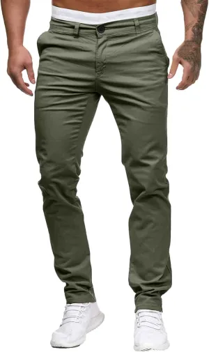 Mens Dress Pants Slim Fit Stretch Chino Pants Flat Front Denim Pants Casual Tapered Golf Pants Straight Leg Dress Slacks