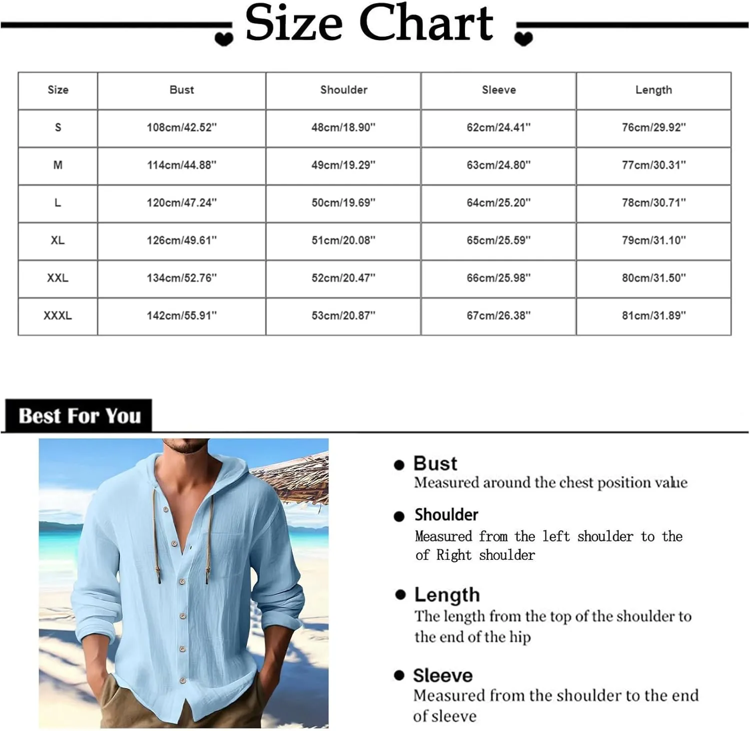 Mens Linen Button Down Shirts Casual Long Sleeve Roll-Up V Neck Hooded Summer Casual Hawaiian Beach Tops