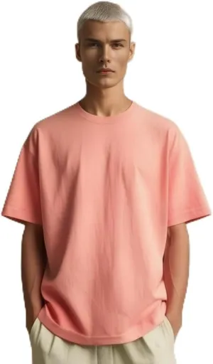 Mens Oversized T-Shirts Fashion Loose Fit Crewneck Tshirt Streetwear Heavyweight Short Sleeve Tee Shirt