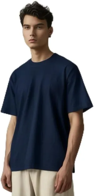 Mens Oversized T-Shirts Fashion Loose Fit Crewneck Tshirt Streetwear Heavyweight Short Sleeve Tee Shirt