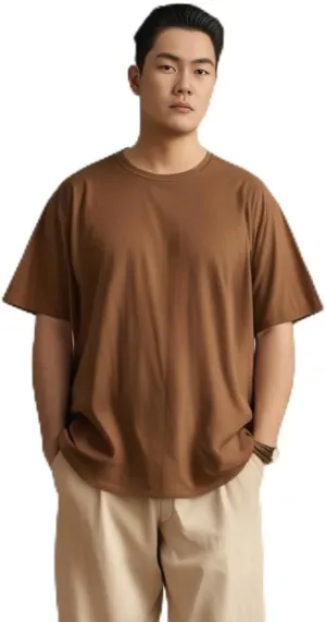 Mens Oversized T-Shirts Fashion Loose Fit Crewneck Tshirt Streetwear Heavyweight Short Sleeve Tee Shirt