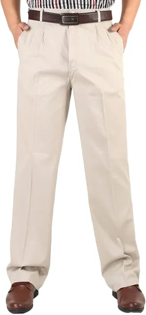 Men's Pants Classic Casual Relaxed Fit Business Office Pants Golf Suit Dress Pants for Men Straight Leg Golf Pants