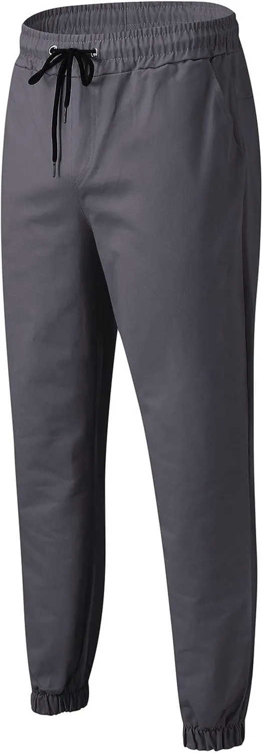 Mens Pants Joggers with Pockets Casual Sweatpants Pants Drawstring Chino Pants Twill Track Jogging Outdoor Cargo Cargo Pants