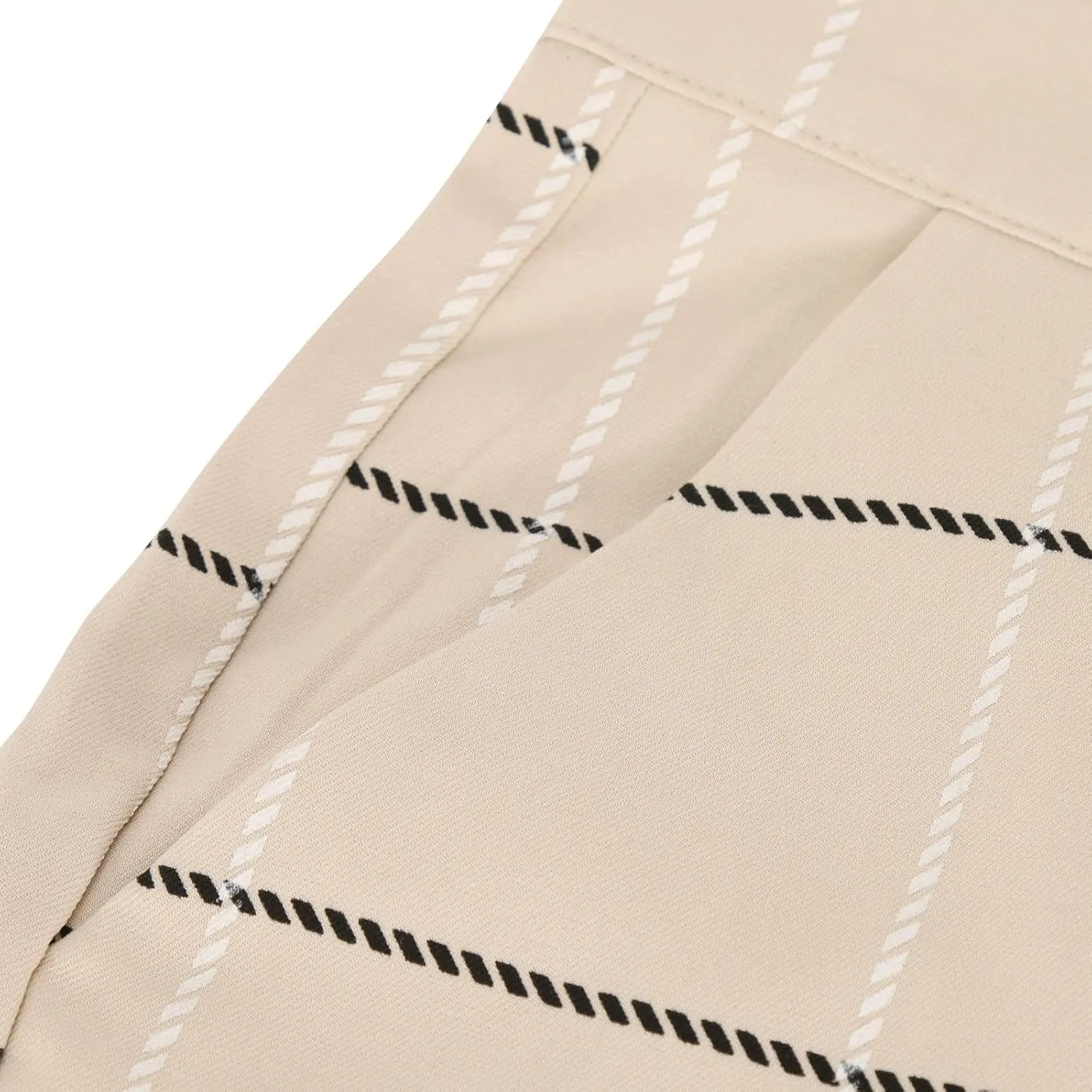 Mens Plaid Dress Pants Fashion Stretch Chino Pants Men Slim Fit Skinny Long Pants Casual Business Golf Pants