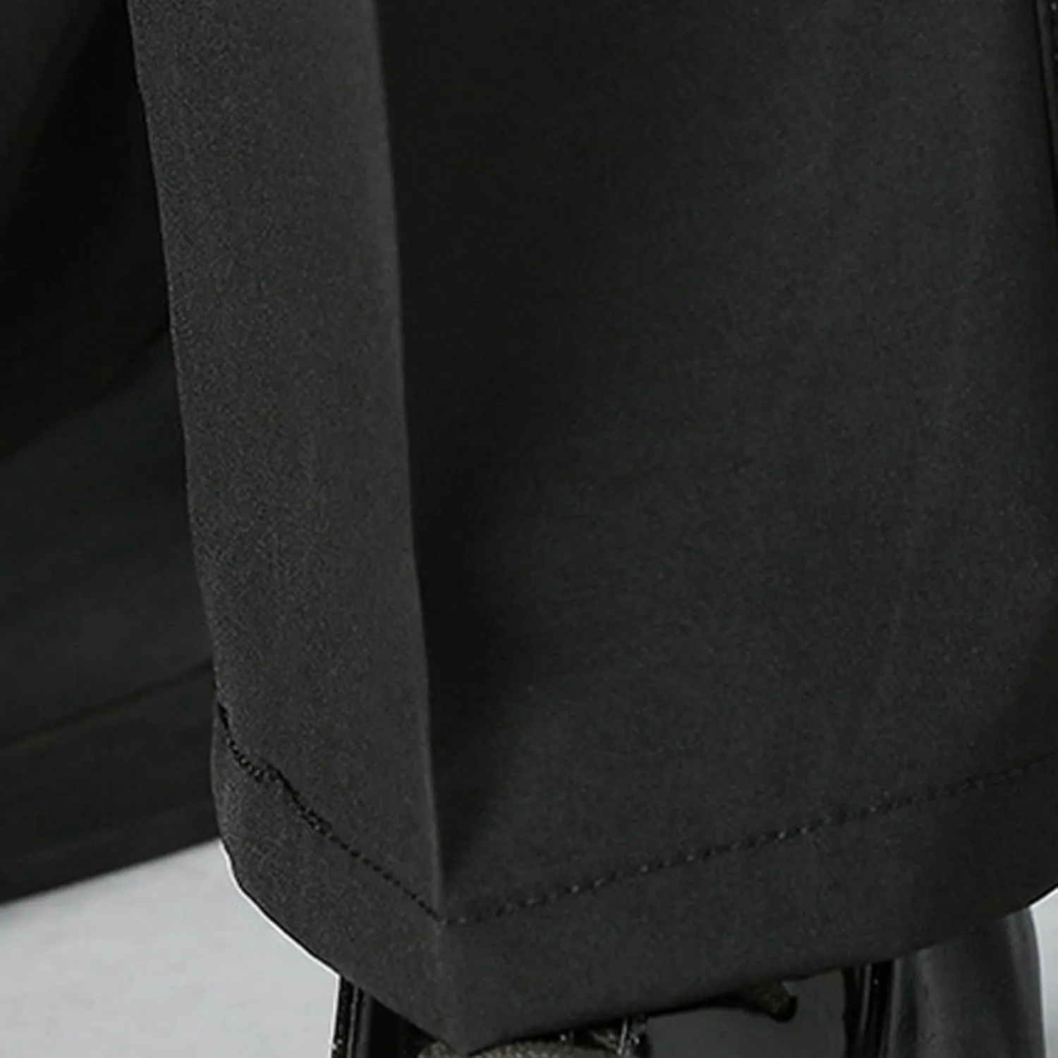 Men's Slim Fit Dress Pants for Office Business Casual Gray Trousers with Belt Loop Wide Legs and Pleated Front