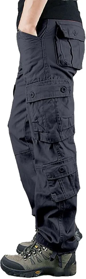 Men's Sweatpants Multi Pocket Cargo Pants Men's Casual Pants Outdoor Wear Plus Size Loose Lounge Pants with Pockets