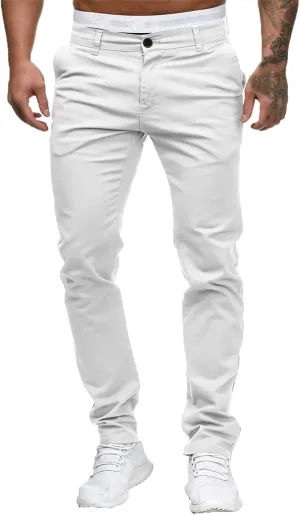 Mens Sweatpants Slim Waist Full Trousers Men's Casual Solid Mid Pocket Length Fashion Pant Men's Joggers Hiking