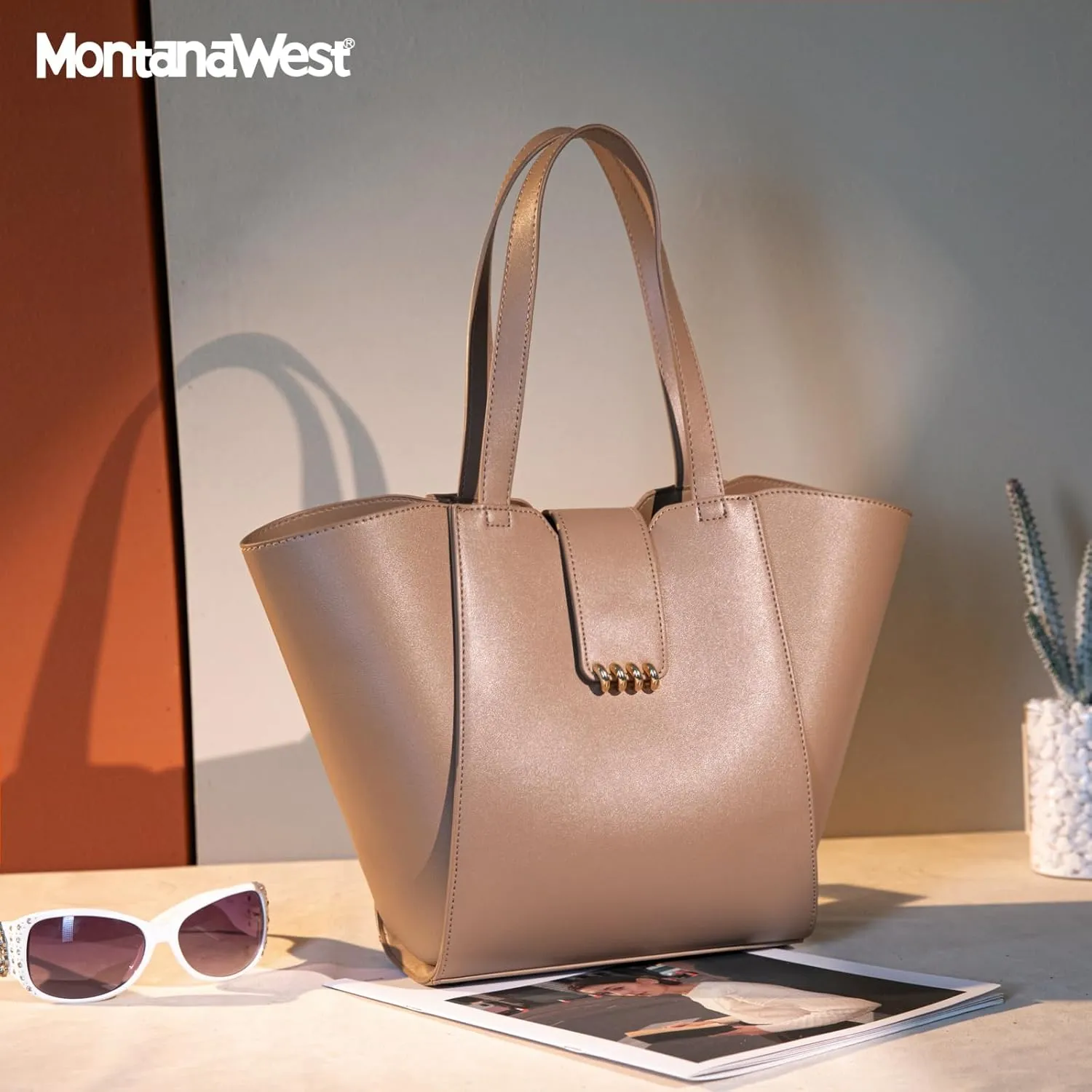 Montana West Tote Bag for Women Trendy Shoulder Bags and Foldable Design Womens Purses