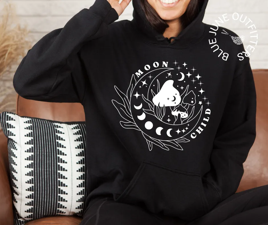 Mushroom Moon Child | Witchy Celestial Hoodie