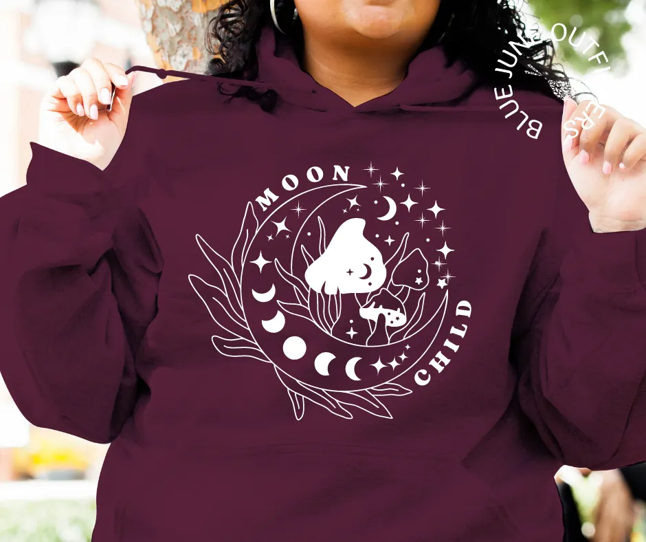 Mushroom Moon Child | Witchy Celestial Hoodie