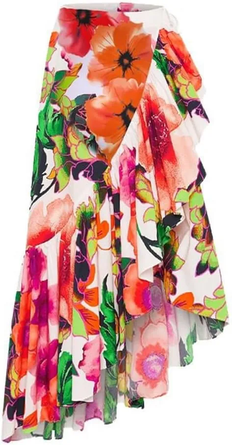 ODASDO Women One Piece Swimsuit with Beach Cover Ups Wrap Skirt Sarong Retro Floral Print Bathing Suit Vacation Beachwear