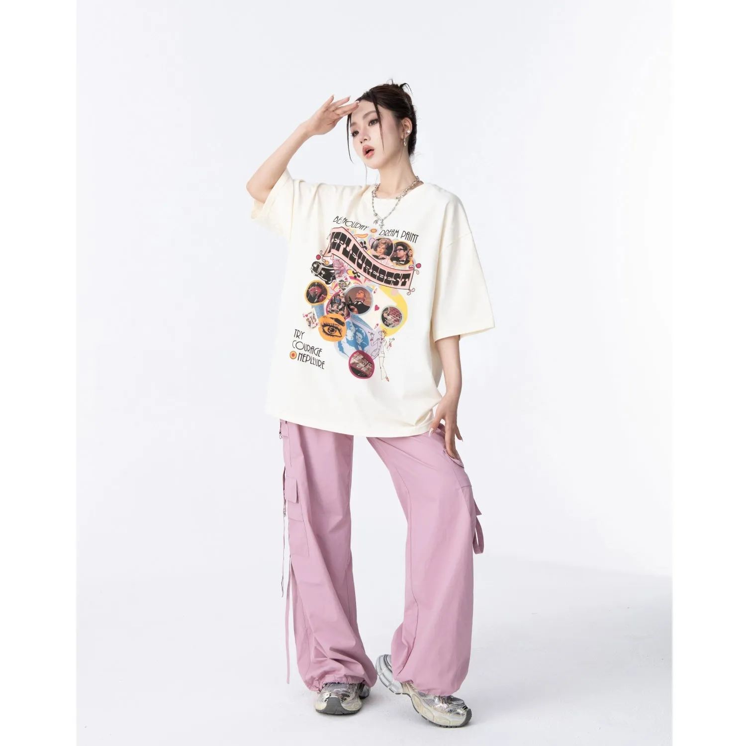 Oversize Short Sleeve Print T-shirt