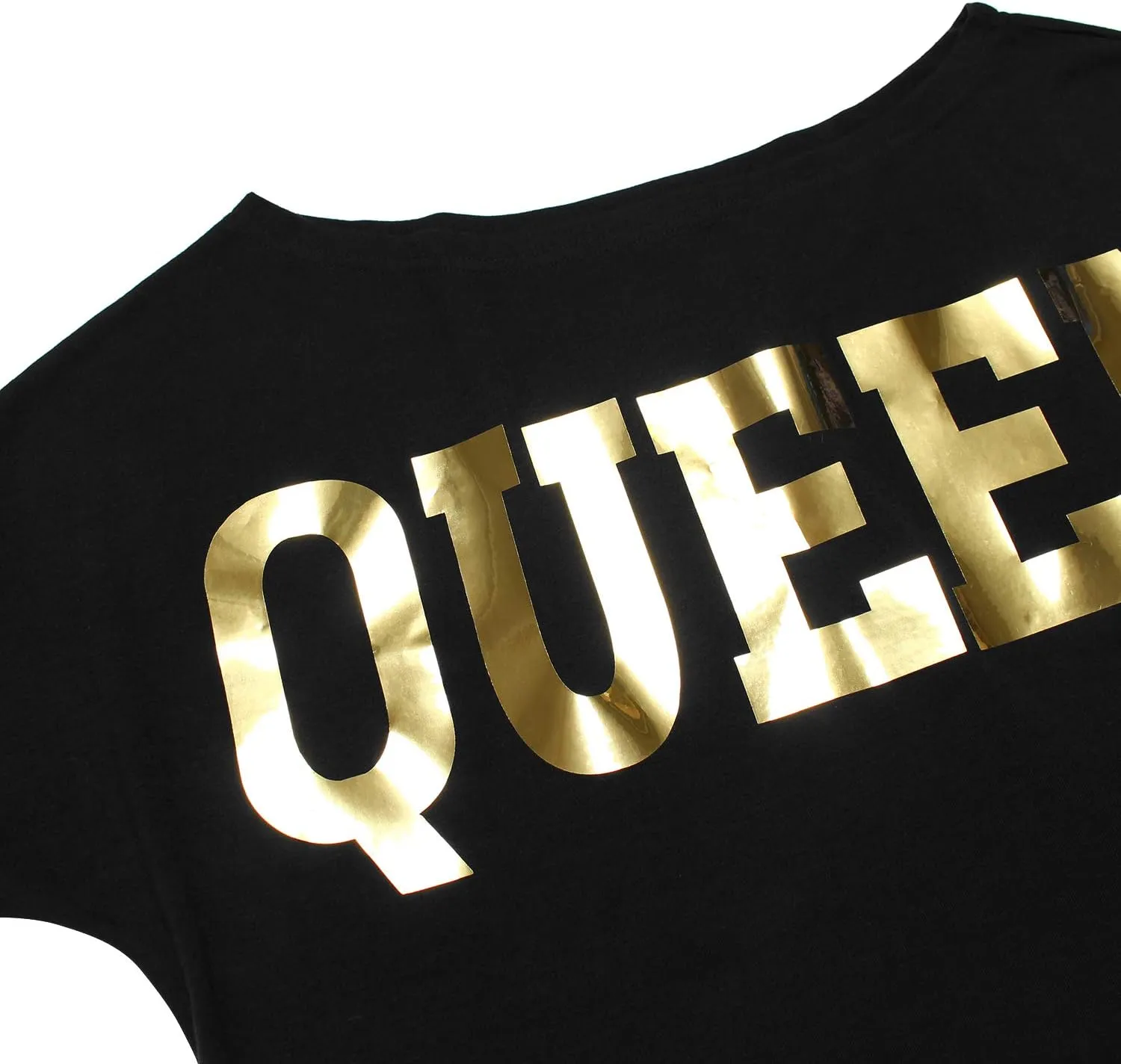 PESION Womens Off The Shoulder Tops Sexy Shiny Metallic Shirts Long Sleeves Fashion Graphic T-shirts Blouses