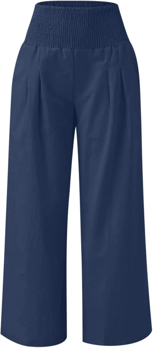 Plus Size Pants for Women, Long Pants for Women Dressy Casual,Extra Long Linen Pants Women Tall 34 Inseam