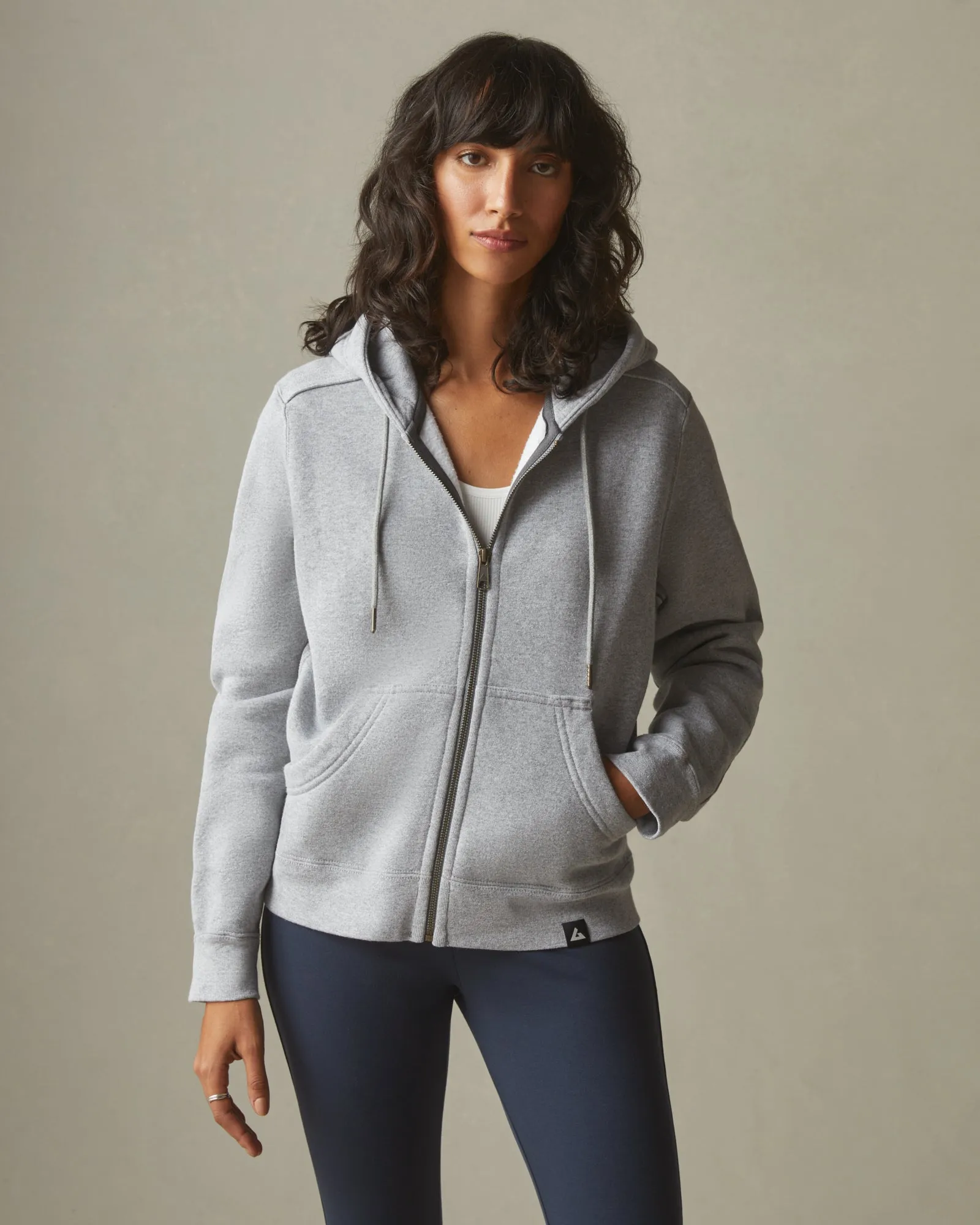Relaxed Classic Full Zip - Grey Heather