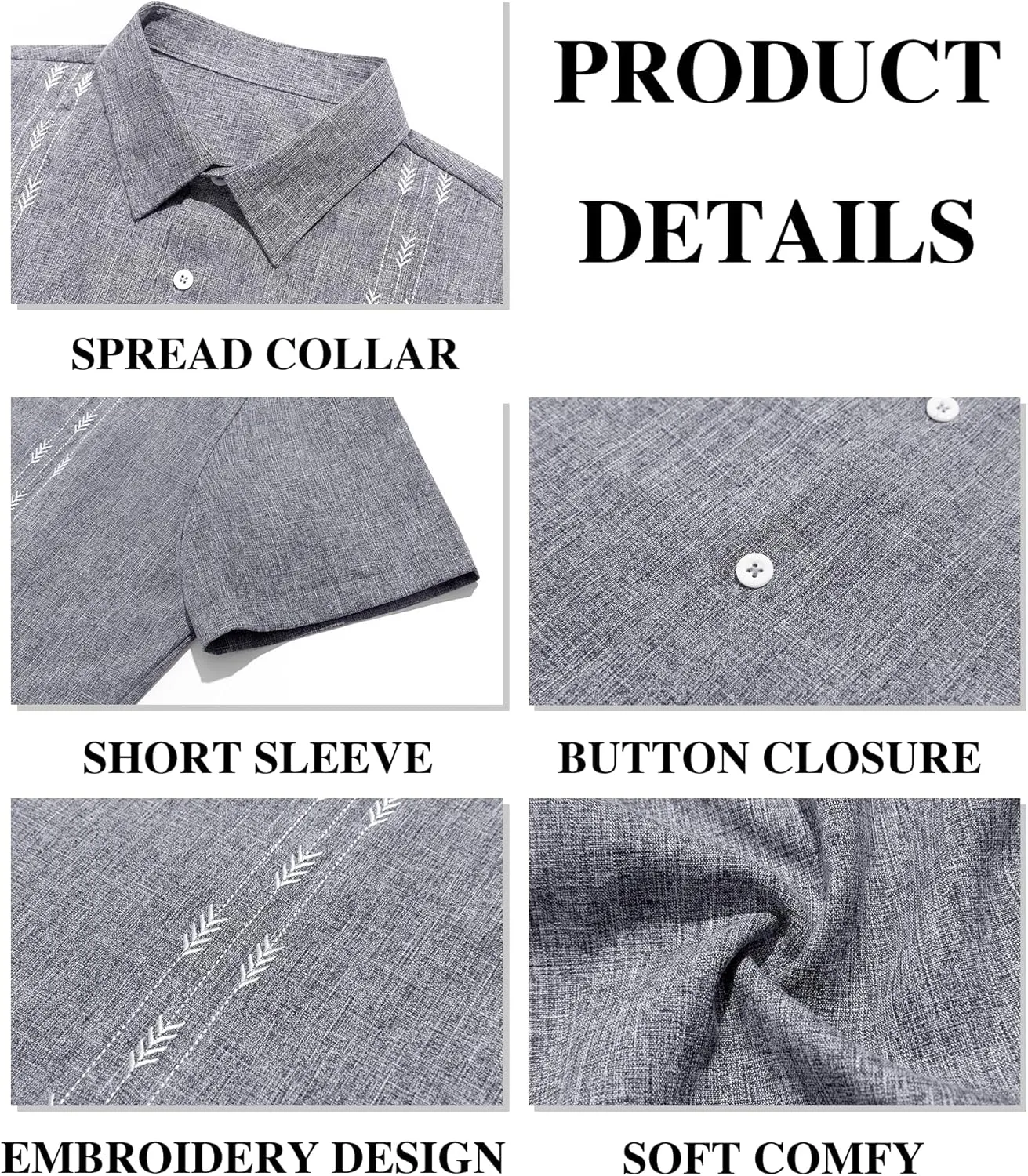 Runcati Mens Short Sleeve Guayabera Shirts Button Down Cuban Casual Mexican Shirts Summer Beach Wedding Linen Tops