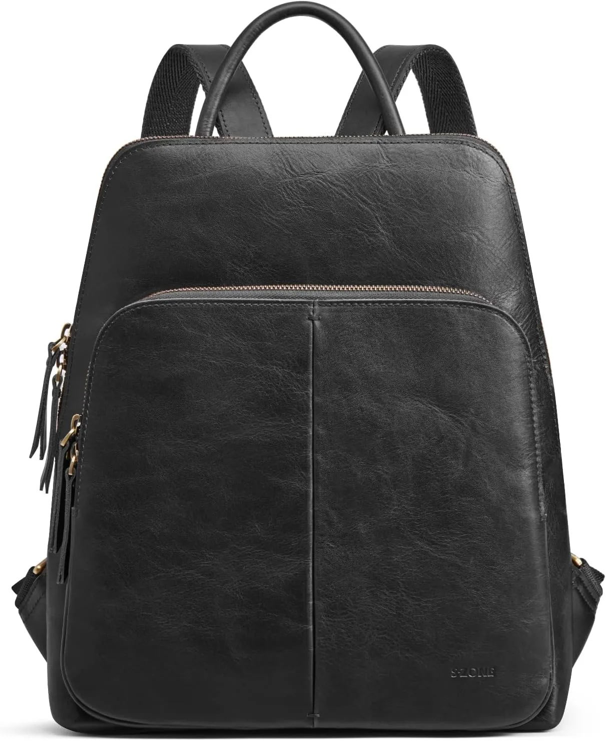 S-ZONE Small Leather Backpack for Women Fashion Designer Purse Anti-theft RFID Travel Bag