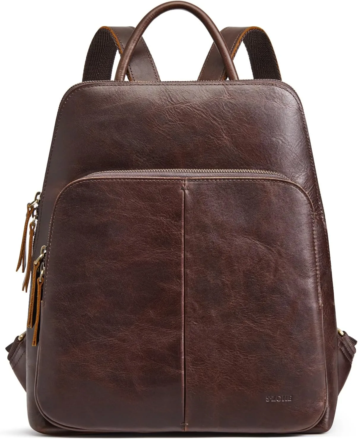S-ZONE Small Leather Backpack for Women Fashion Designer Purse Anti-theft RFID Travel Bag