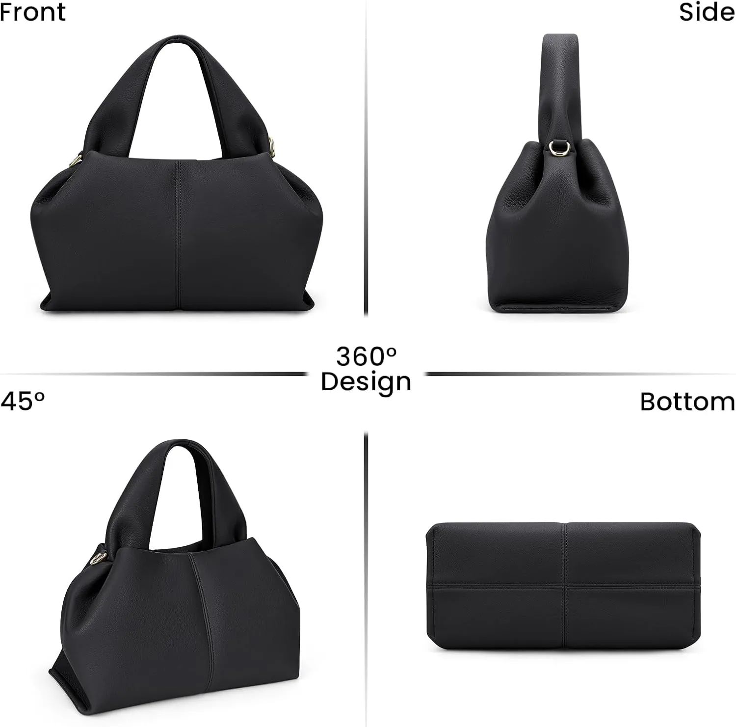 Satchel Purses and Handbags for Women Faux Leather Clutch Purse Cloud Tote Shoulder Bags Fashion Hobo Crossbody Bag