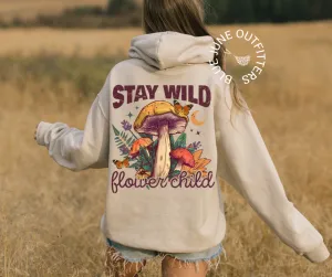 Stay Wild Flower Child | Mushrooms Cottagecore Hoodie
