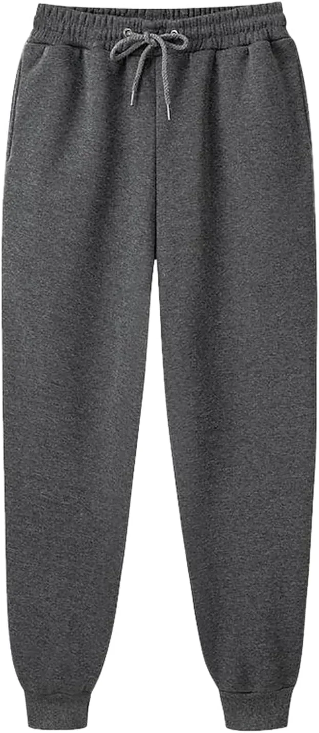 Sweatpants for Tall Women Drawstring High Waist Lounge Jogger Pants Solid Color Baggy Lightweight Comfy Trousers with Pocket