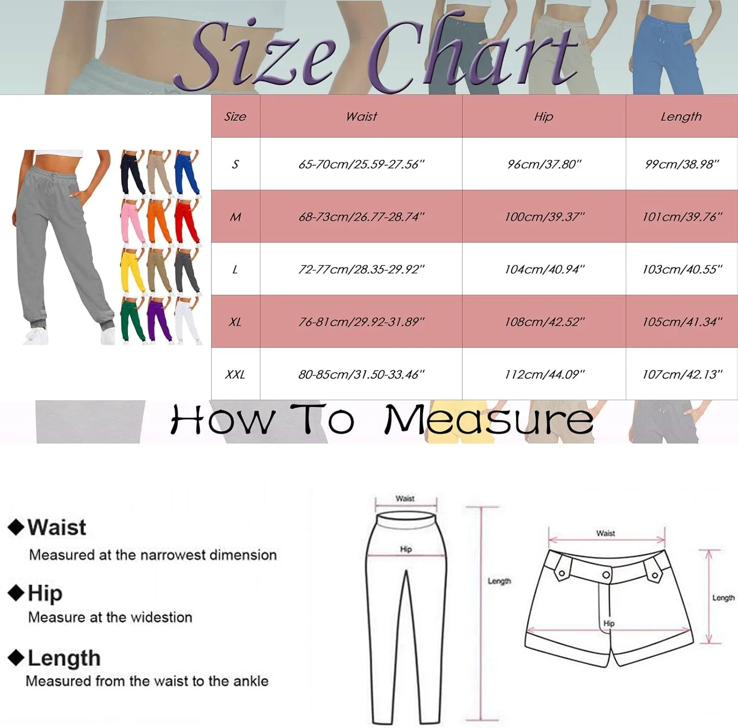 Sweatpants for Tall Women Drawstring High Waist Lounge Jogger Pants Solid Color Baggy Lightweight Comfy Trousers with Pocket
