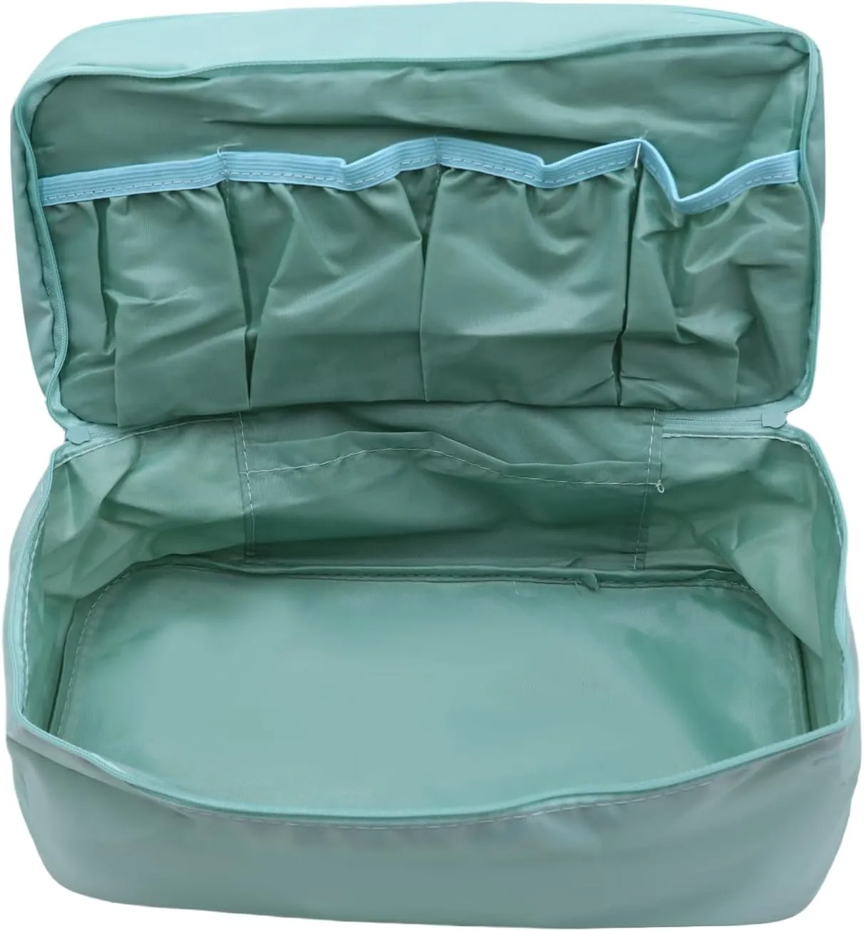 Travel Underwear Organizer Bag Lightweight Double Layer Large Capacity Pack Cube Lingerie Socks Cosmetic Bag,Blue 8#
