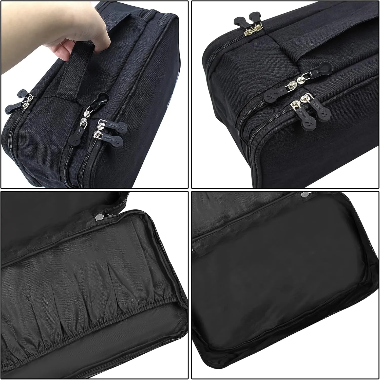 Travel Underwear Organizer Bag Portable Bra Socks Lingerie Cosmetic Storage Bag Travel Essentials Packing Cubes,Black