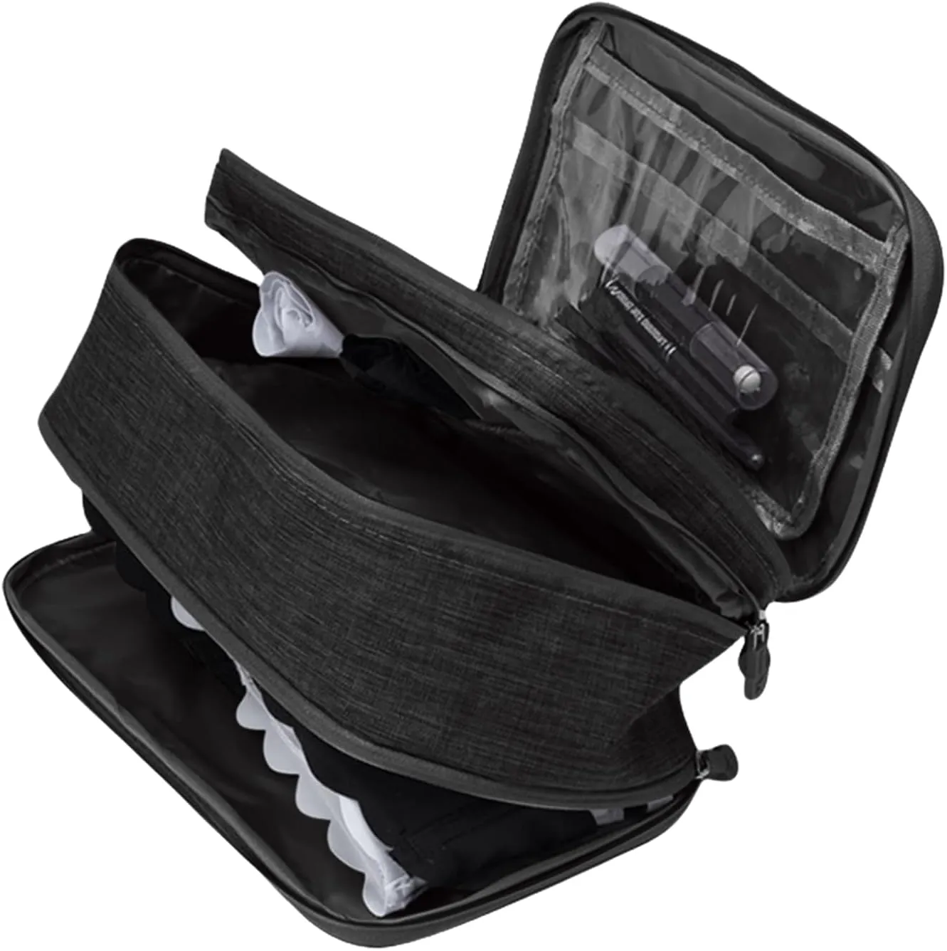 Travel Underwear Organizer Bag Portable Bra Socks Lingerie Cosmetic Storage Bag Travel Essentials Packing Cubes,Black