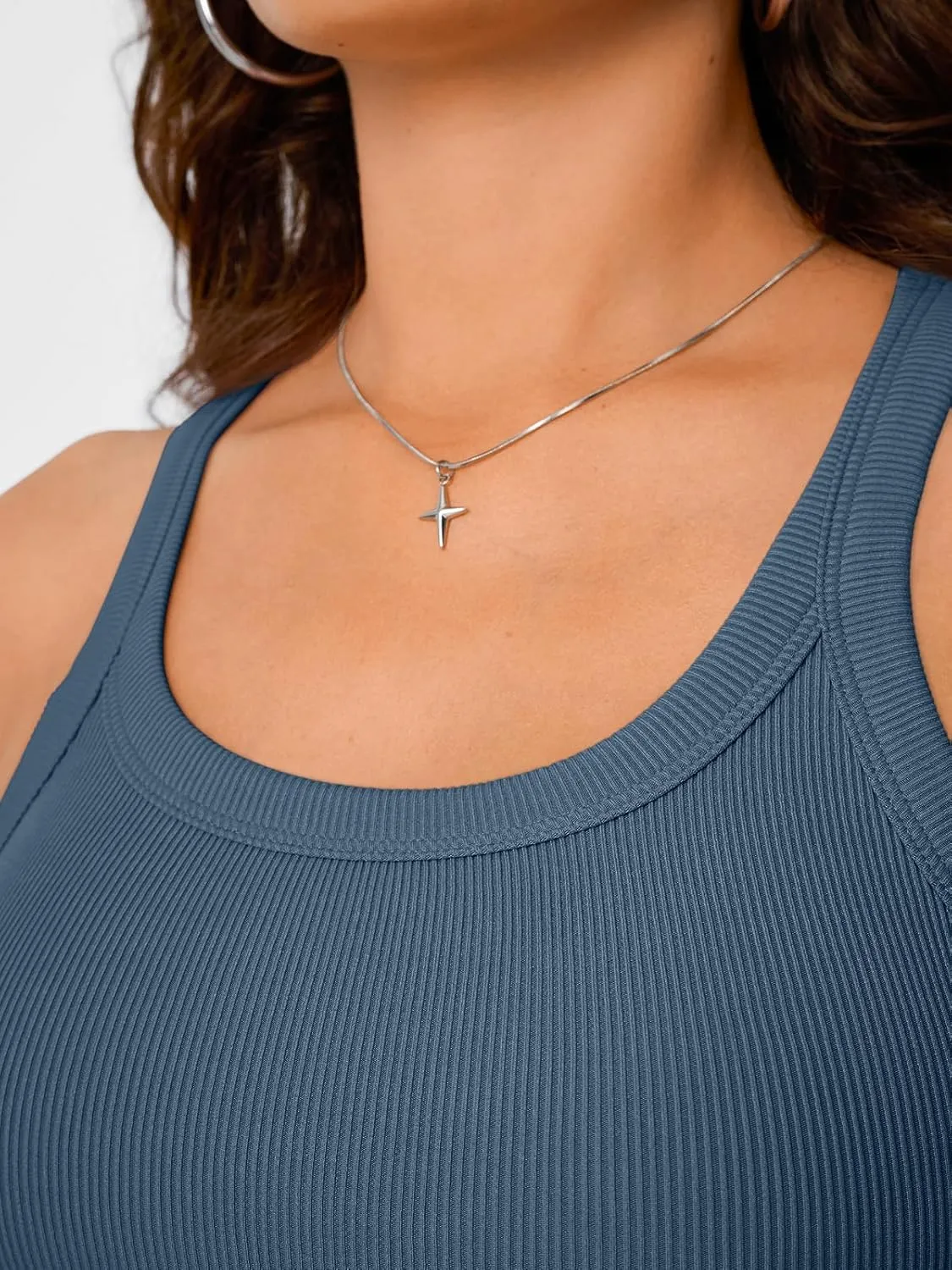 Trendy Queen Womens Tank Tops Crop Camisole Summer Fashion Sleeveless Ribbed Workout Basic Going Out Gym Spring Clothes 2025