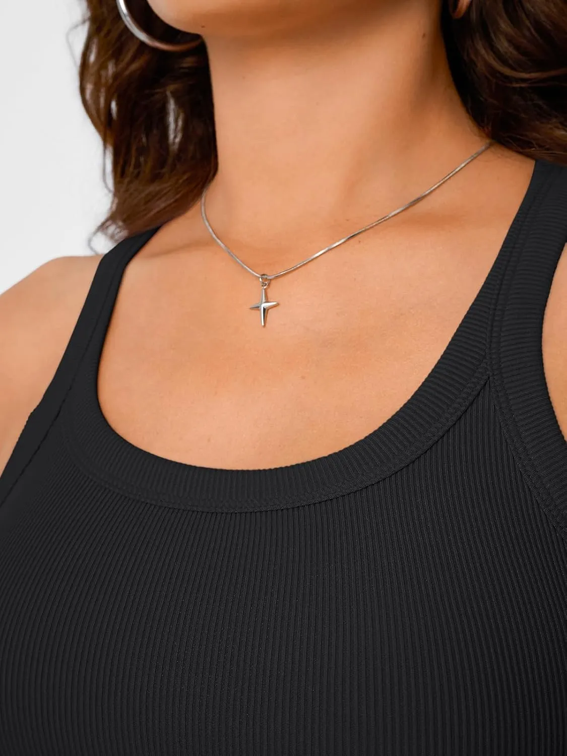 Trendy Queen Womens Tank Tops Crop Camisole Summer Fashion Sleeveless Ribbed Workout Basic Going Out Gym Spring Clothes 2025