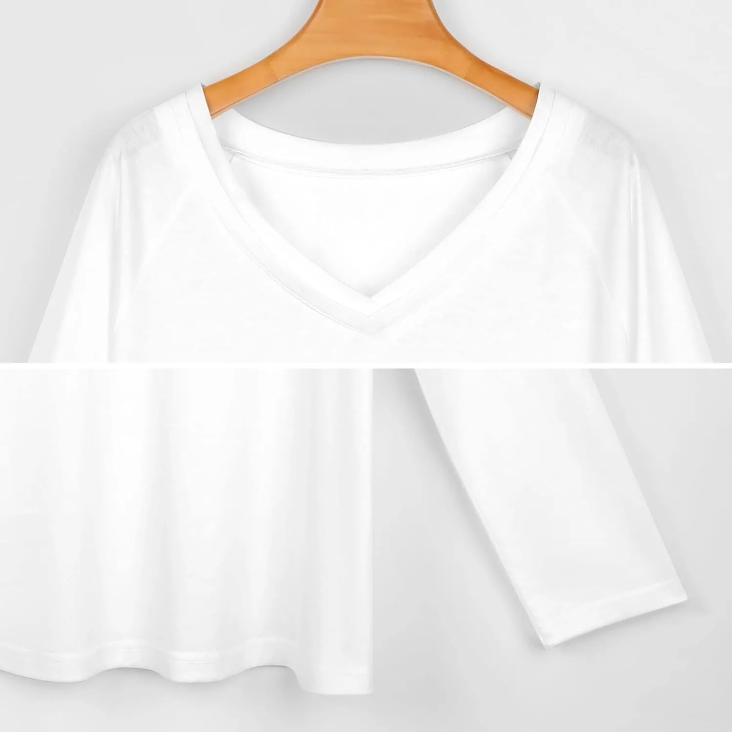 Tulip Flowers Watercolor Long Sleeve Shirts for Women V Neck T Shirts Womens Casual Tops Loose Fit