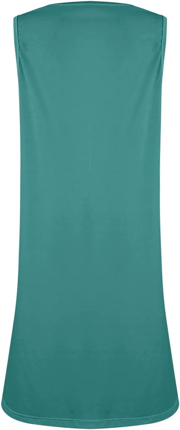 TWGONE Summer Dresses for Women 2025 Vacation Beach Swimsuit Coverups Sleeveless Button Down Spring Boho Midi Sun Dress
