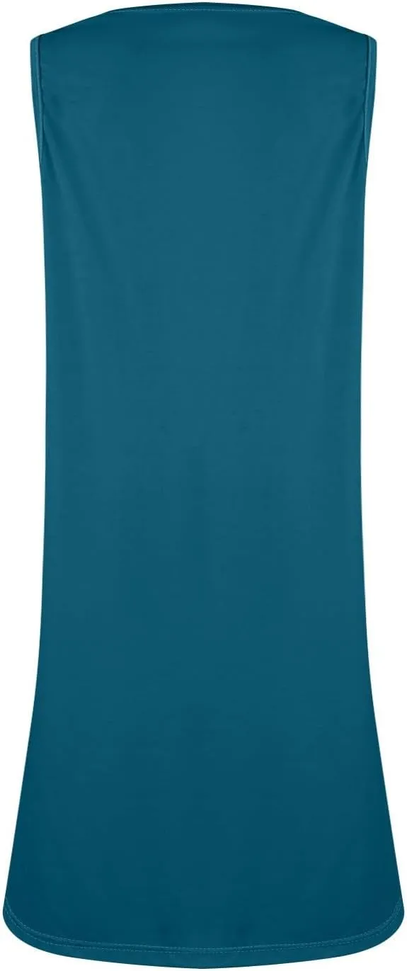 TWGONE Summer Dresses for Women 2025 Vacation Beach Swimsuit Coverups Sleeveless Button Down Spring Boho Midi Sun Dress