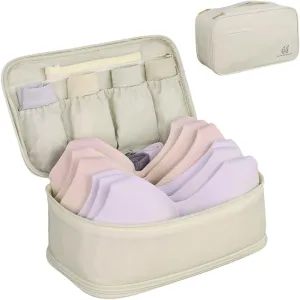 Underwear Bra Travel Bag Packing Cubes Bra Underwear Socks Storage Bag Travel Packing Organizers Toiletry Bag,Beige 10#