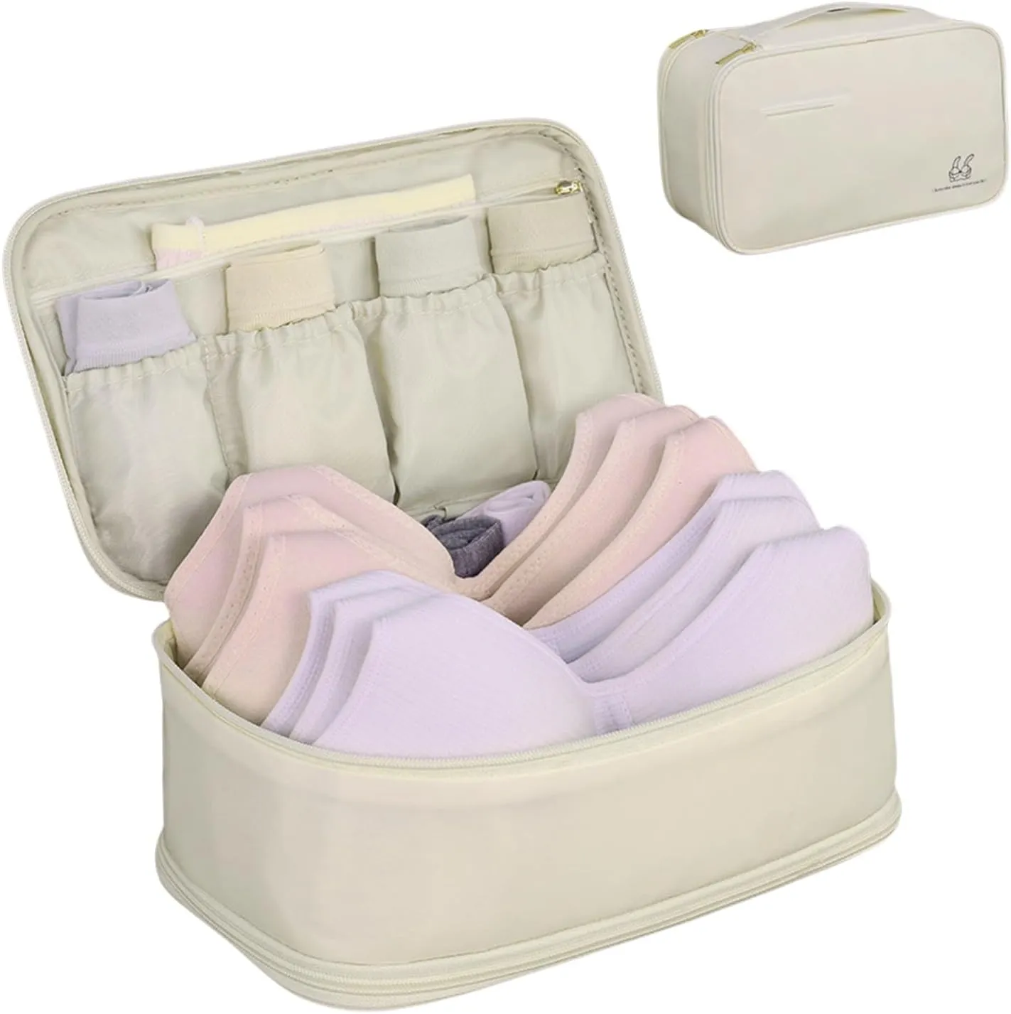 Underwear Bra Travel Bag Packing Cubes Bra Underwear Socks Storage Bag Travel Packing Organizers Toiletry Bag,Beige 10#