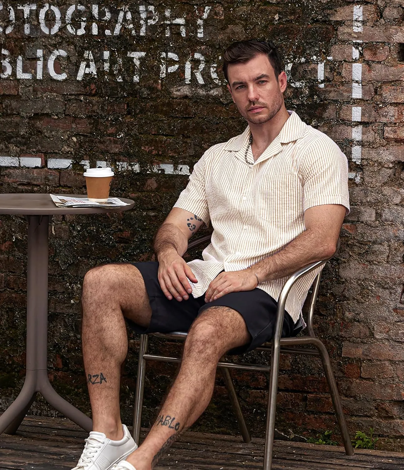 VATPAVE Mens Striped Summer Shirt Casual Button Down Short Sleeve Beach Shirts Cotton Linen Shirts for Men