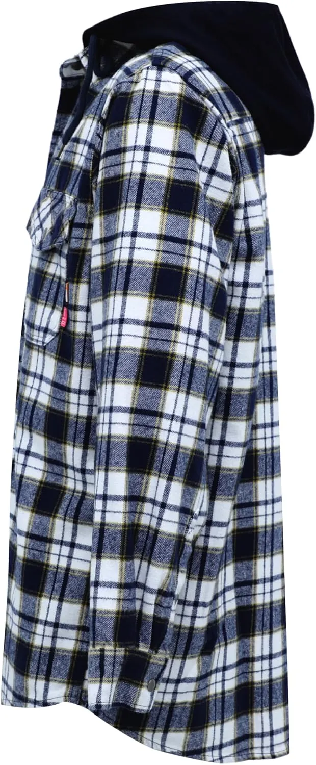 VATRENUS FR Shirts for Men Plaid Flannel Jacket 8.5oz Heavyweight Flame Resistant Welding Shirt
