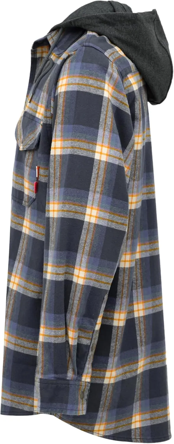 VATRENUS FR Shirts for Men Plaid Flannel Jacket 8.5oz Heavyweight Flame Resistant Welding Shirt