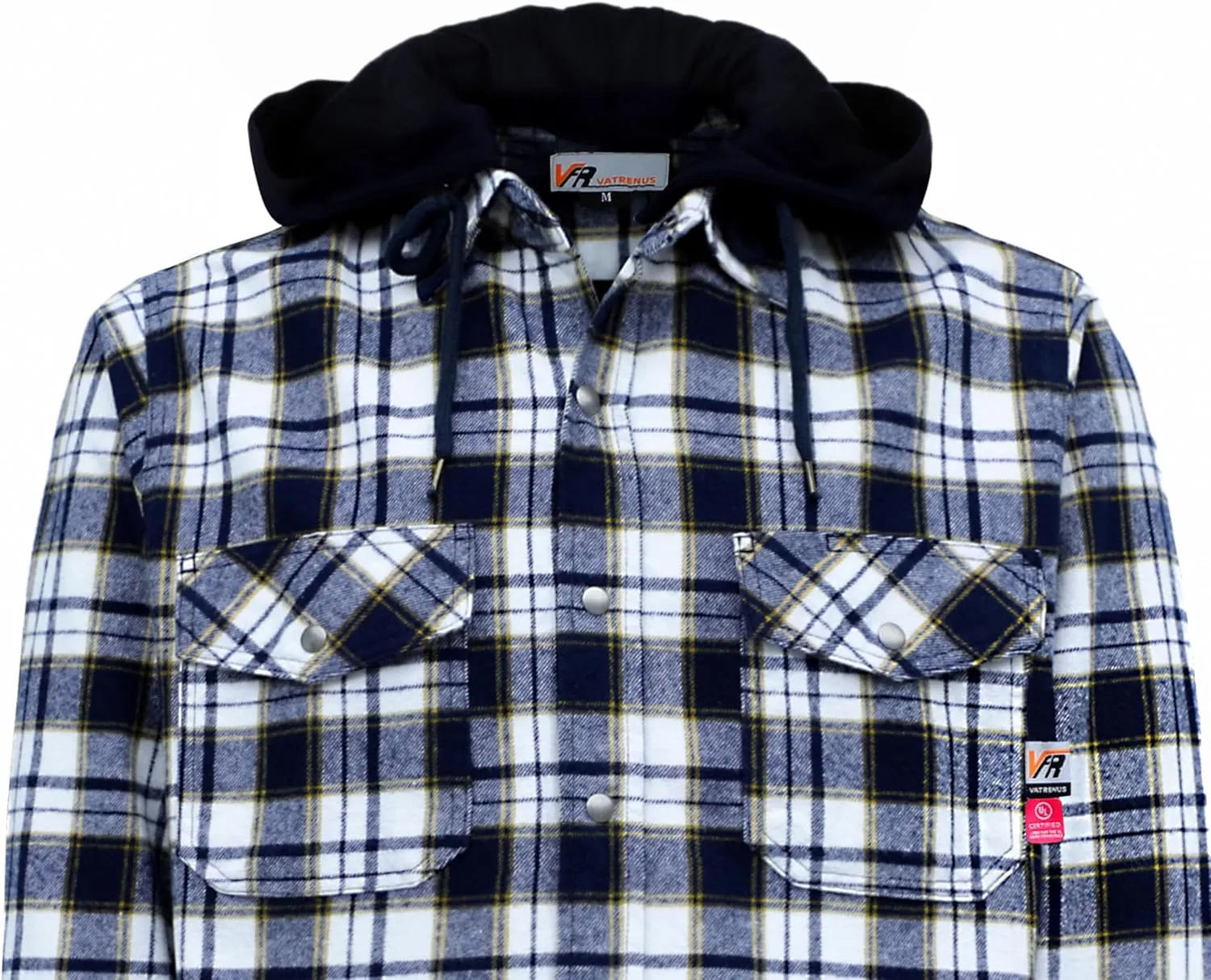 VATRENUS FR Shirts for Men Plaid Flannel Jacket 8.5oz Heavyweight Flame Resistant Welding Shirt