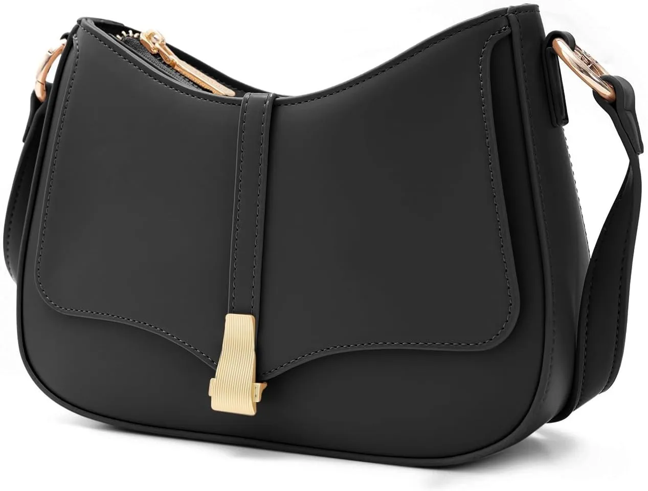 Vintage Crescent Shoulder Bag for Women - Genuine Leather Retro Clutch & Tote