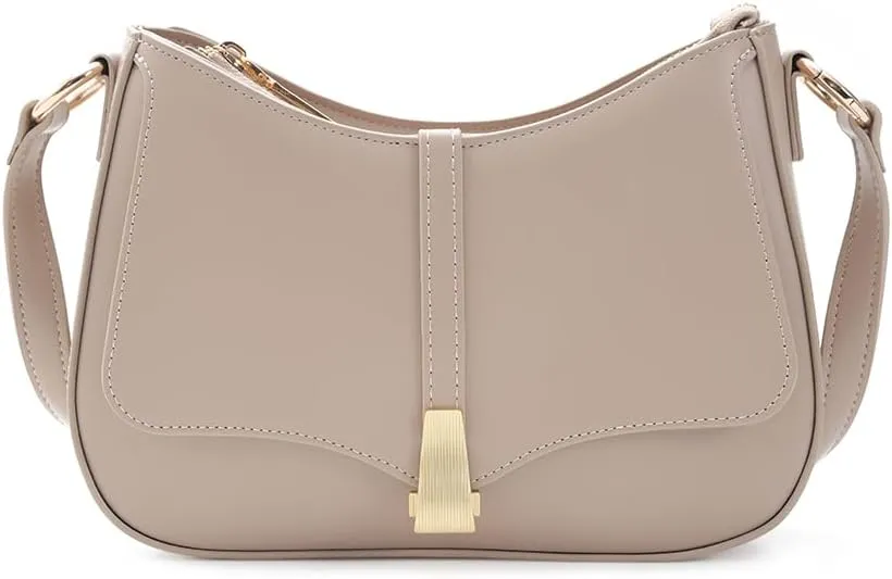 Vintage Crescent Shoulder Bag for Women - Genuine Leather Retro Clutch & Tote